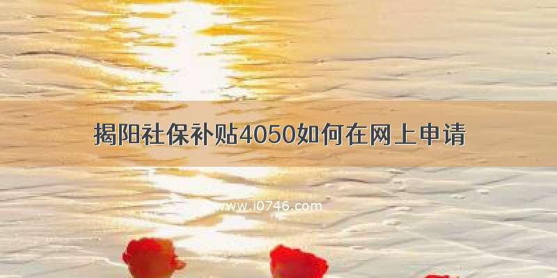 揭阳社保补贴4050如何在网上申请